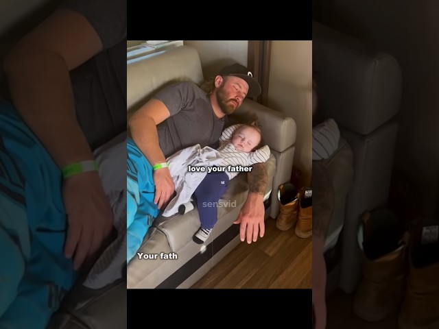Emotional moments of father's love