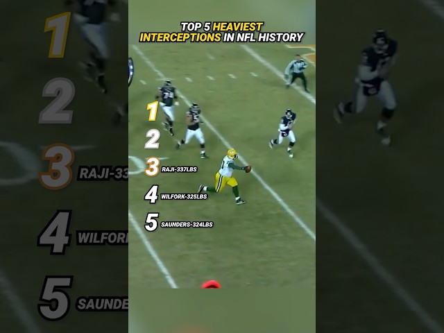 Heaviest Interceptions in NFL History #shorts