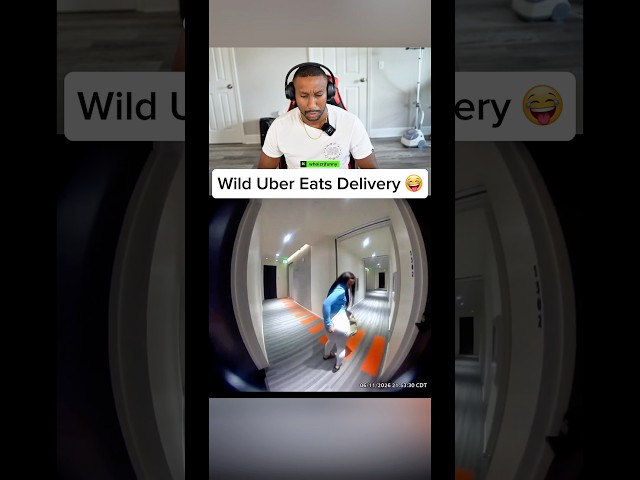 Wild Uber Eats Delivery 🤣 Credit: @catypants6 #fypシ#fyp #shorts #funny #comedy #explore #foryou