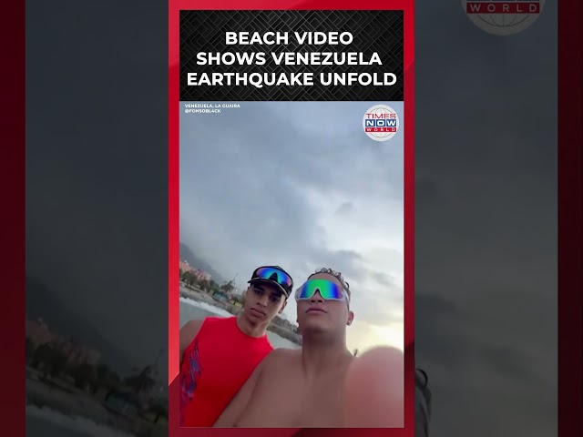 WATCH: Beachgoer Films Deadly Venezuela Earthquake as Buildings Collapse | Times Now World