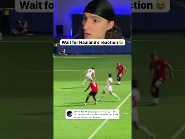 Bro's selfishness broke Haaland 😭 #worldcup #soccer #haaland #reaction
