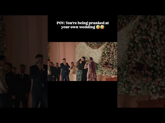 POV - you are being pranked at your own wedding😂🤣🏰 #wedding #prank #surprise #marriage #groom #bride