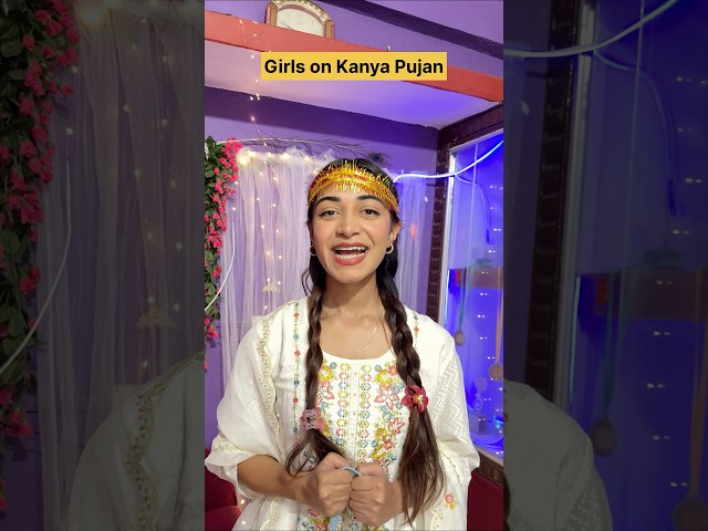 Girls on Kanjak 😱🥰 #shorts #trending #funny #navratri #viral