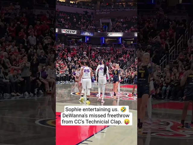 Sophie entertaining us. 🤣 DeWanna's missed freethrow from CC's Technicial Clap. 😝 #shorts