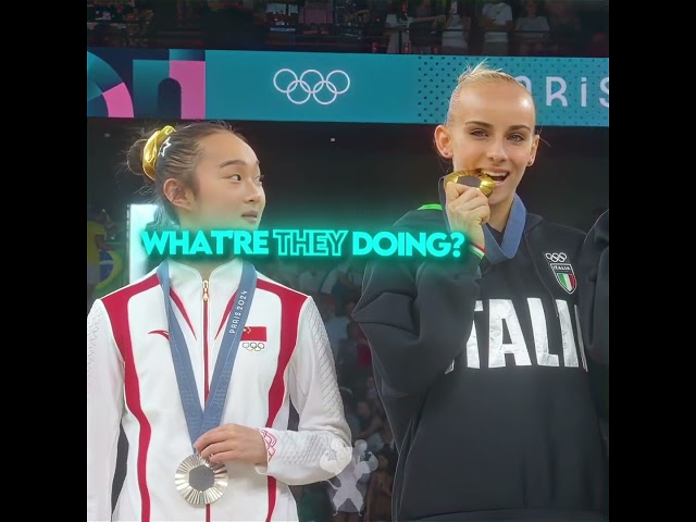 Why do they actually bite the gold? 🥇🤔 #shorts