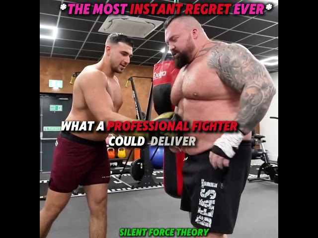 "World's Strongest Man Eddie Hall Gets Punched by Pro Boxer Tommy Fury...🤯🥊"