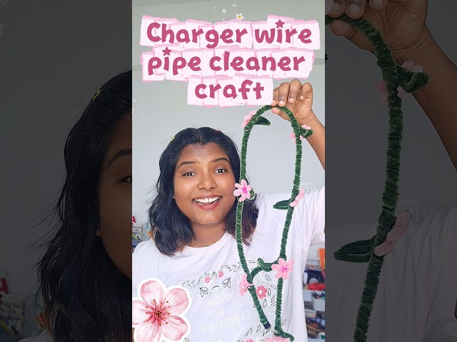 Pinterest VS Me 🥊 Charging cable flower 🌸 craft 😱 #shorts #youtubeshorts #trending #viral