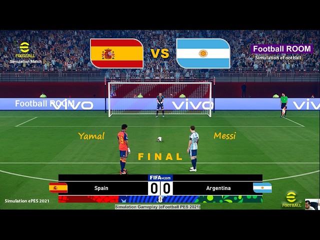 ARGENTINA vs. SPAIN | Penalty Shootout 2026 Simulation | World Cup 2026 Final - eFootball PES 2021