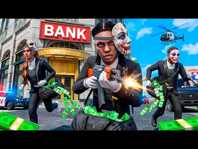 My GANG ROBBED the BIGGEST BANK in GTA 5 RP..