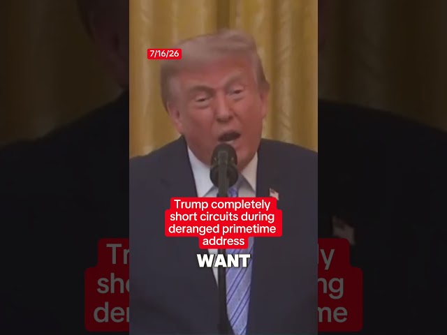 Trump short-circuits during primetime speech
