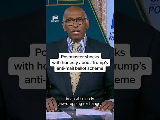 Postmaster shocks with honesty about Trump's anti-mail ballot scheme