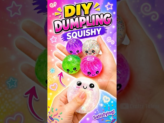 {Craftz Talent} DIY Viral Dumpling Squishy #diy #shorts #craft #trending #youtubeshorts #tiktok