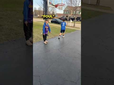 When Kid Tries Older Brother in Basketball 😱  #basketball  #nba  #dunk  #baskball  #basketballball