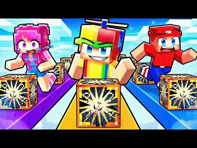 Playing a SUNMAN Lucky Block Race in Minecraft!