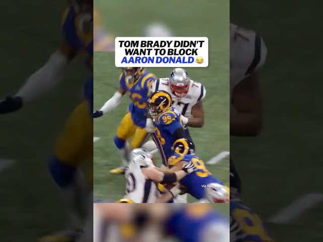 Tom Brady didn’t want any part of Aaron Donald during Super Bowl LIII 😂 #nfl #rams #micdup