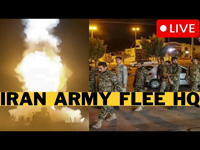 BREAKING: Iran Army Soldiers Flee HQ - U.S. Strikes IRGC Nuclear Town