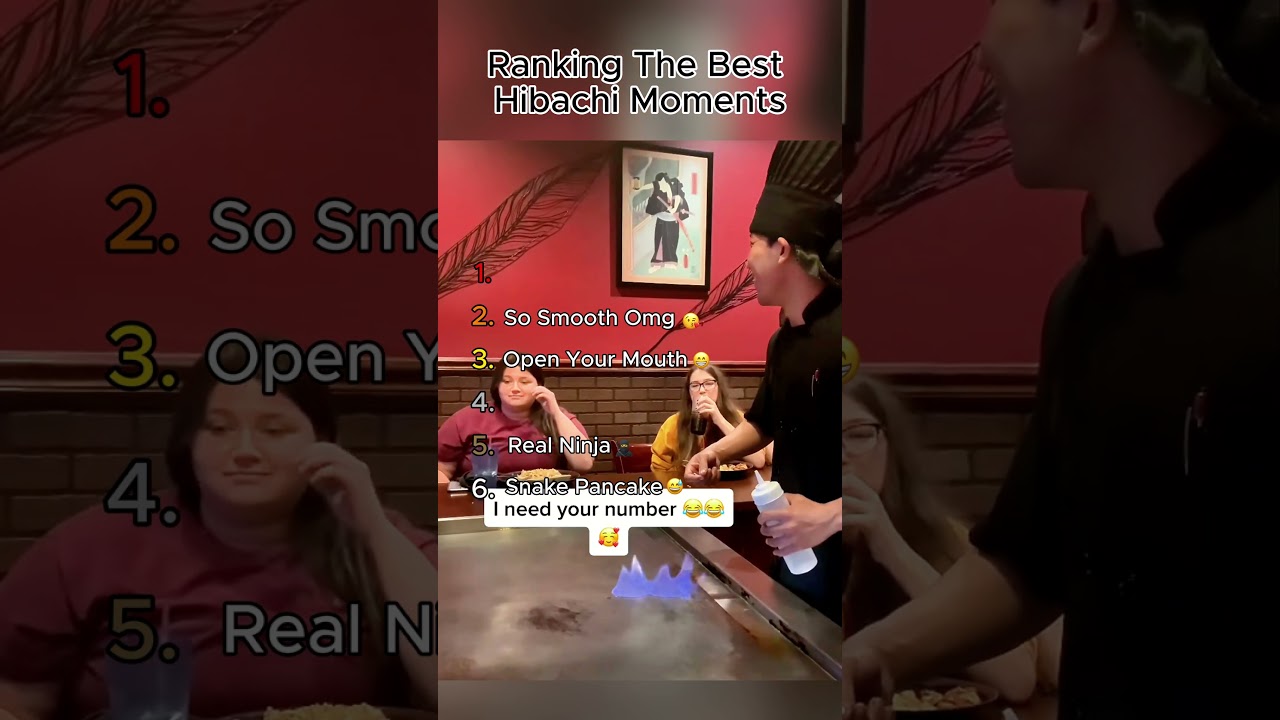 Top 6 Funniest Hibachi Chef Tricks Ever! #Hibachi #ranking