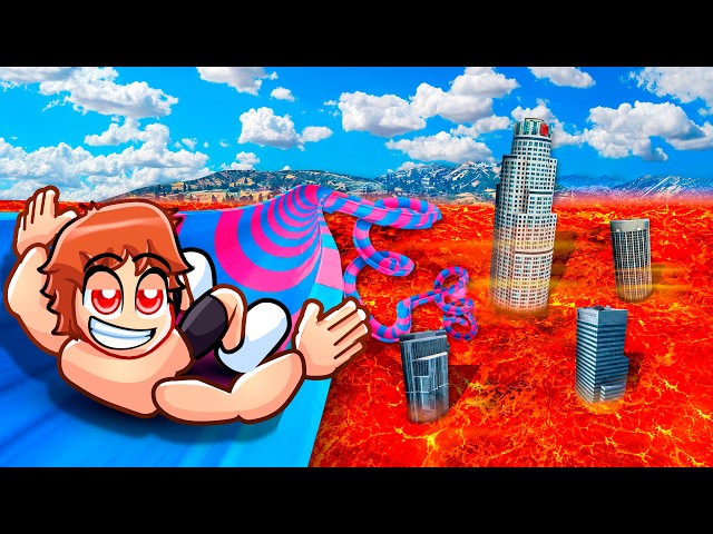 GIANT LAVA WATERSLIDE In GTA 5!