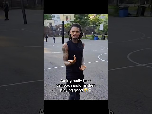 Acting trash against randoms in the hood then turning up #shorts #basketball #sports #viral #hoops