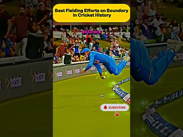 Best amazing Fielding Efforts on Boundary in Cricket History 🤯 #shorts #cricket