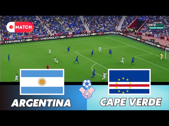 ARGENTINA vs CAPE VERDE | World Cup 2026 Match Simulation | eFootball PES 21 Gameplay