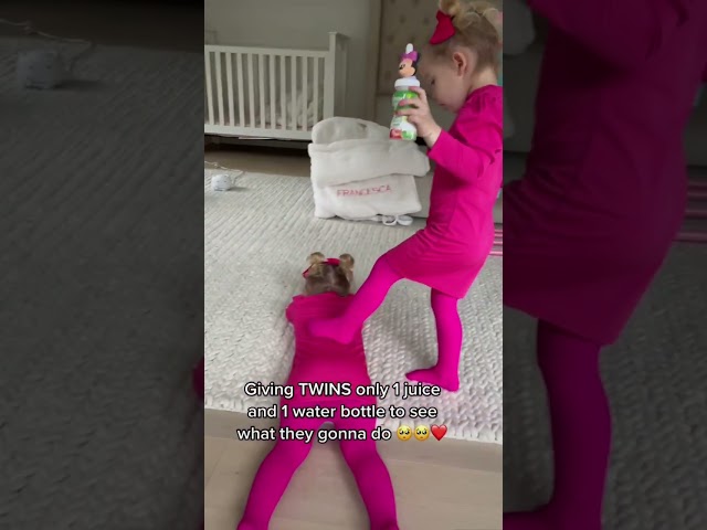 Twin sisters caring for each other. The end is so funny!