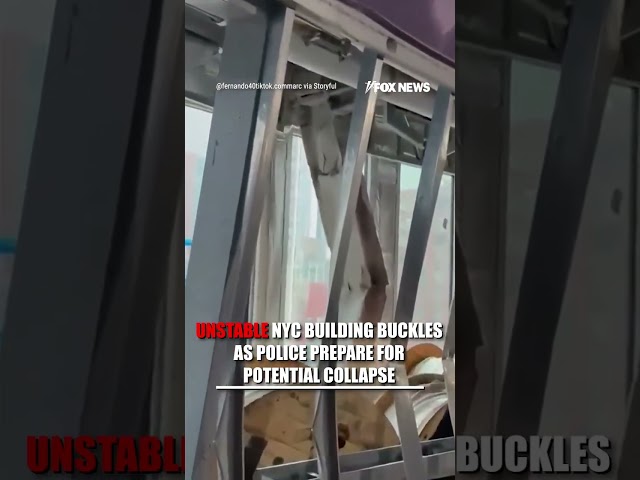 Unstable NYC building BUCKLES, police prepare for potential COLLAPSE #shorts #foxnews #news #us