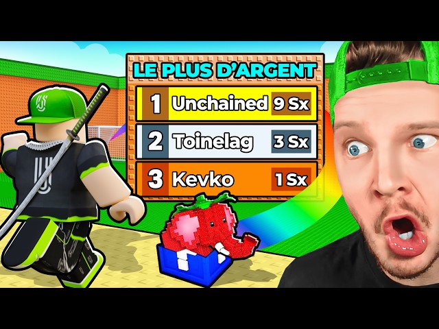 Je Passe TOP #1 du Classement sur Kick a Lucky Block !
