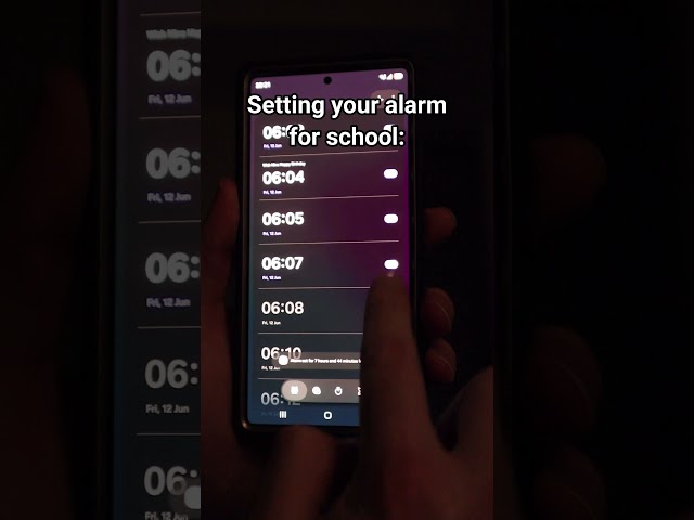 Setting Your Alarm For School.