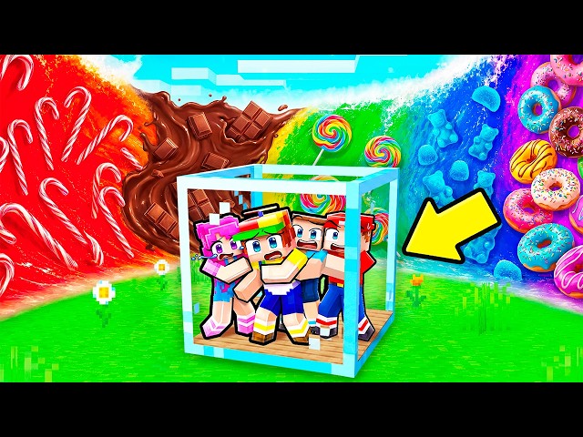 CANDY TSUNAMI vs Doomsday Bunker in Minecraft!