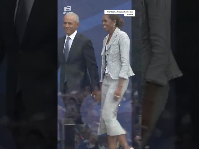 Obama family, former presidents attend Obama Presidential Center grand opening
