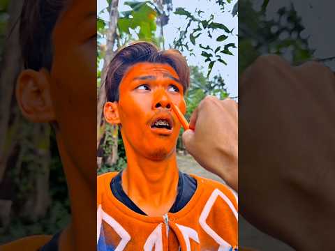 Funny twin father pranks change color into orange human😂 #fyp #shorts #funny