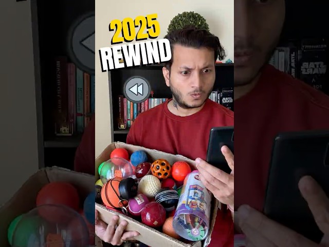 2025 BALL COLLECTION REWIND ⏪🎥🎞️⚾ #shorts #youtubeshorts #cricket #unboxing #funny #youtuberewind