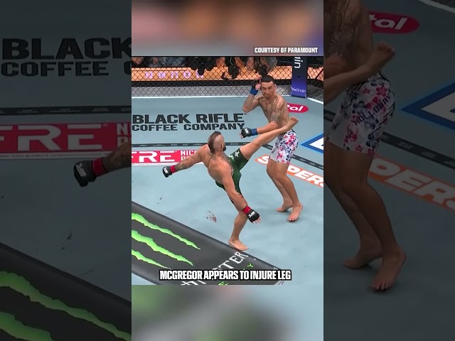 Conor McGregor injures leg vs. Max Holloway at UFC 329