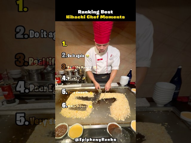 Ranking Best Hibachi Chef Moments #ranking #shortsfeed