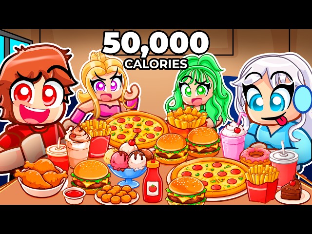 50,000 Calorie Challenge In Roblox ASMR MUKBANG…