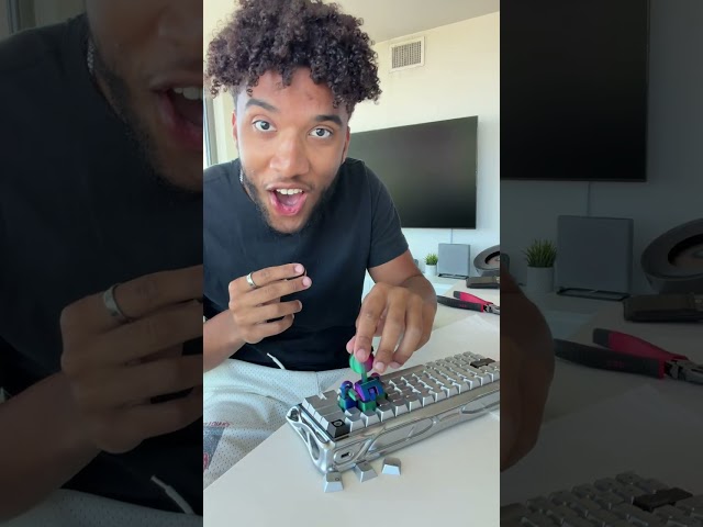 I swapped my keyboard’s WASD with a joystick.. #carterpcs #tech #keyboard #3dprinting #gaming