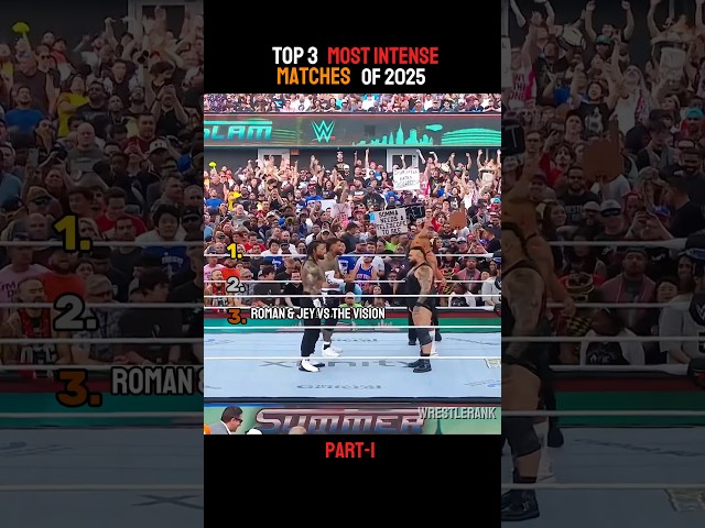 Ranking Top 3 Most intense Matches of 2025 Part-1 #wwe #shorts #smackdown