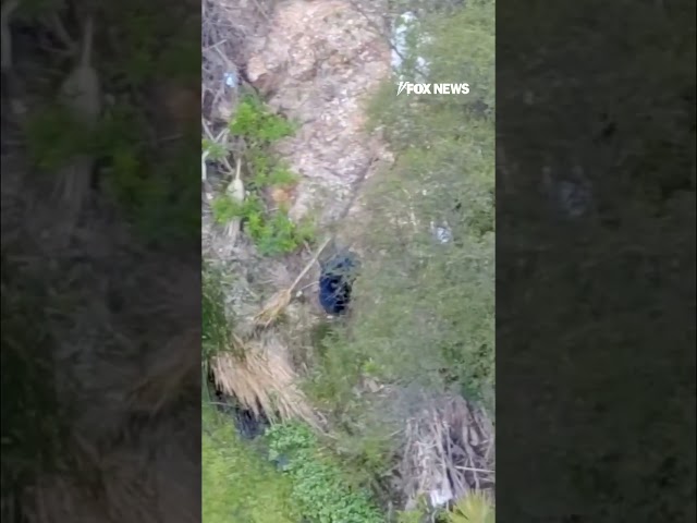 Drone shows arson suspect in California fire