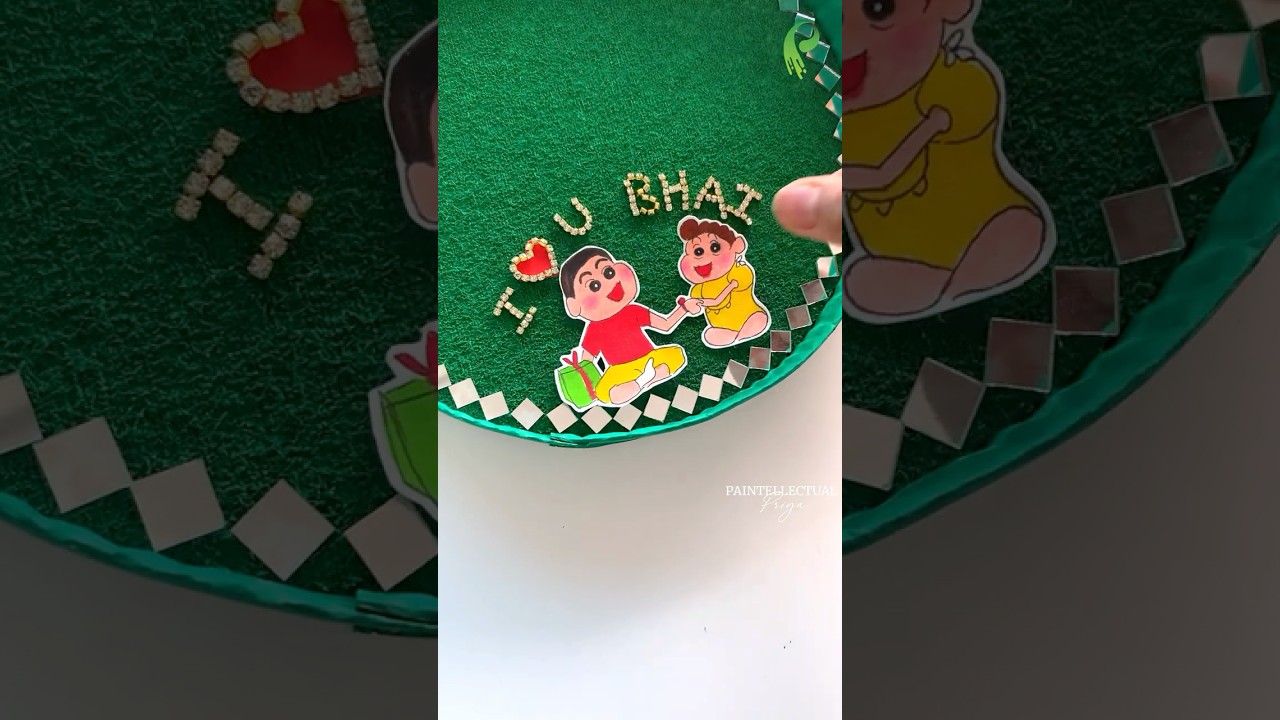 Painting Raksha Bandhan Thali in 2025 😍 #shorts
