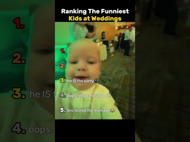 Ranking the Funniest Kids at Weddings👰👶🤵 #funny