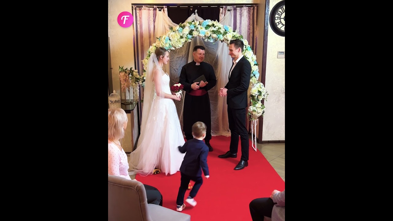 Heartwarming moment as priest rescues ceremony with kindness #shorts