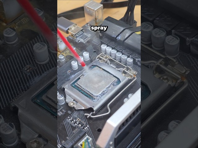what happens if you spray a CPU with -51° Freeze-Gas?
