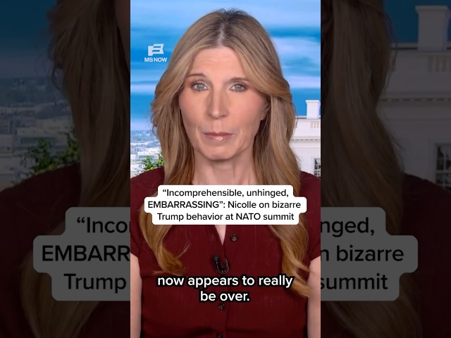 'Incomprehensible, unhinged, EMBARRASSING': Nicolle on bizarre Trump behavior at NATO summit