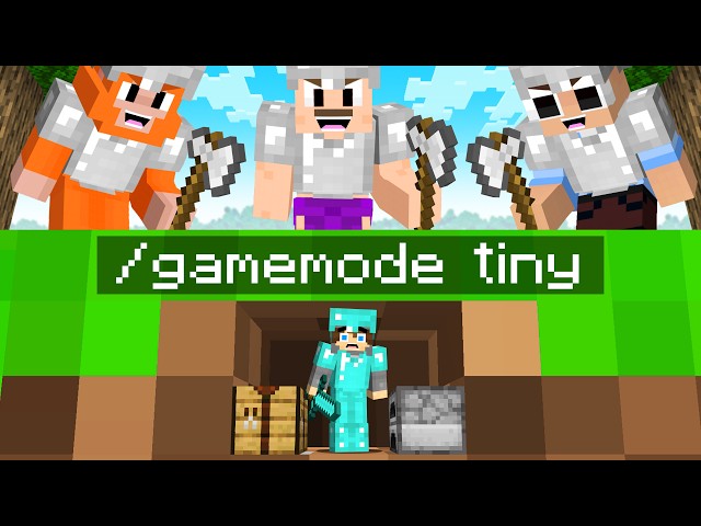 Minecraft Hunters vs Speedrunner, But I'm Secretly TINY!