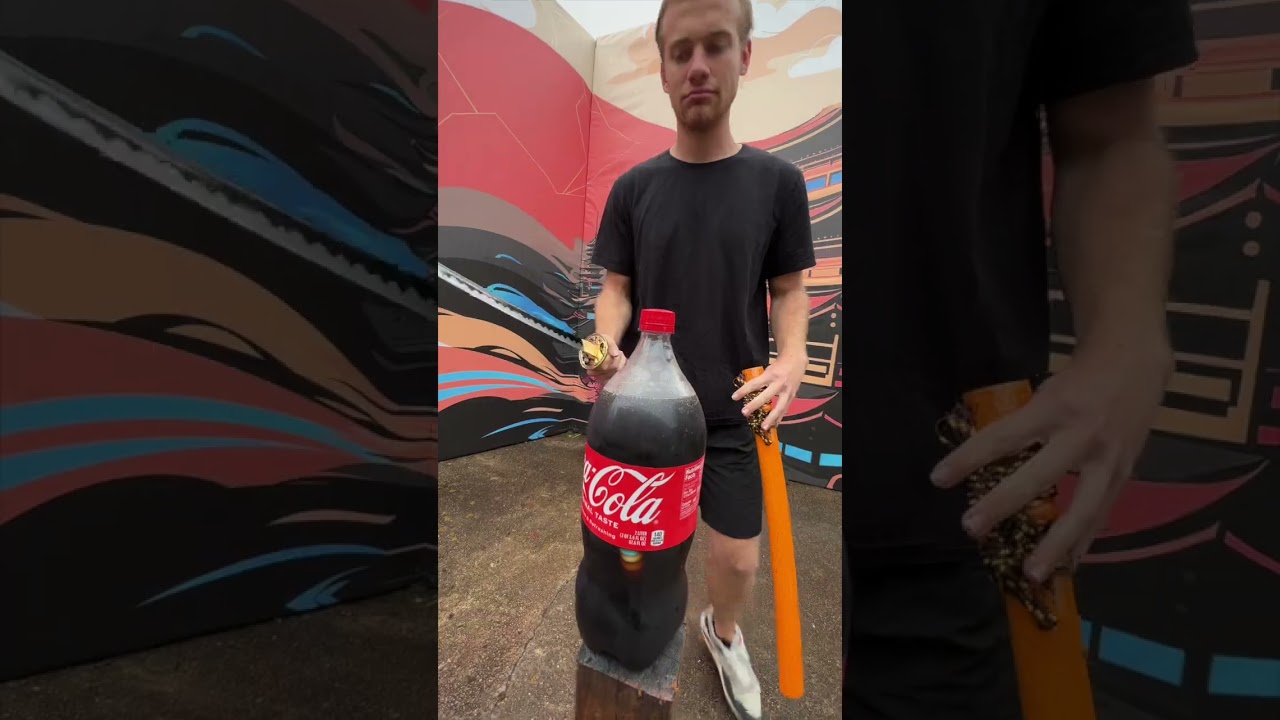 Coke and Mentos Slicing Prank Gone WRONG!