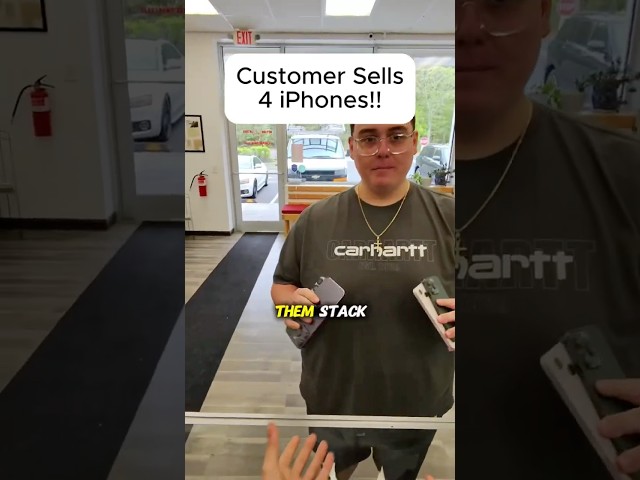 CUSTOMER SELLS 4 iPHONES 💰📲 #brokenfix #smartphone #problemfix #cellphone #tech #mobilephone