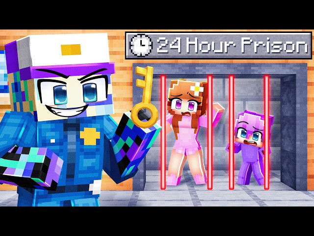 Locking Friends in a 24 HOUR PRISON in Minecraft!