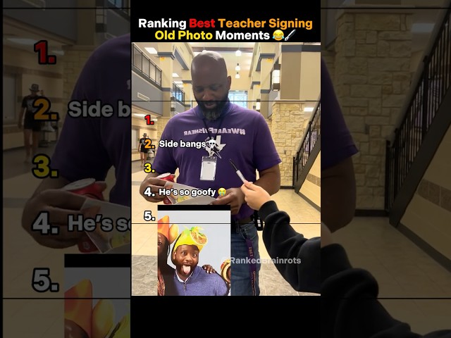 Ranking Best Teacher Signing Old Photo Moments (Teachers vs Their Old Photo!) 😂🖋️