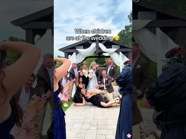 Kids at weddings… unpredictable!#funny #kids #baby #fail #wedding #flowergirl #love #fun